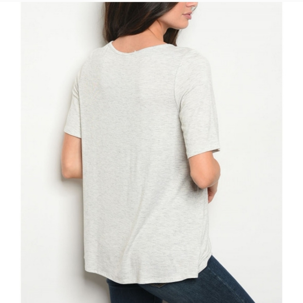 Gilli Off-White Short Sleeve Scoopneck Jersey Shirt - Picture 6 of 6